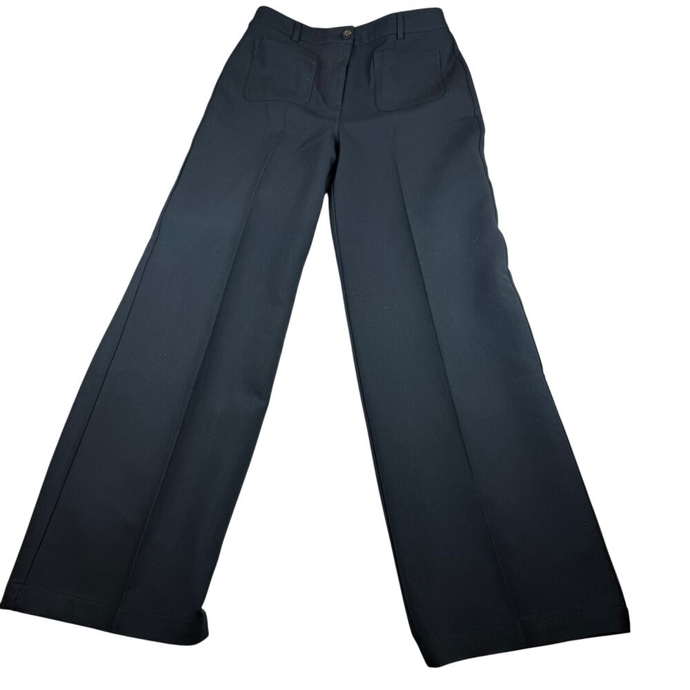 Boden Wide Leg Trousers Navy Blue US 10R UK 14R